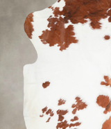 Brown and White X-Large European Cowhide Rug 7'0"H x 6'5"W #A27062 by Hudson Hides