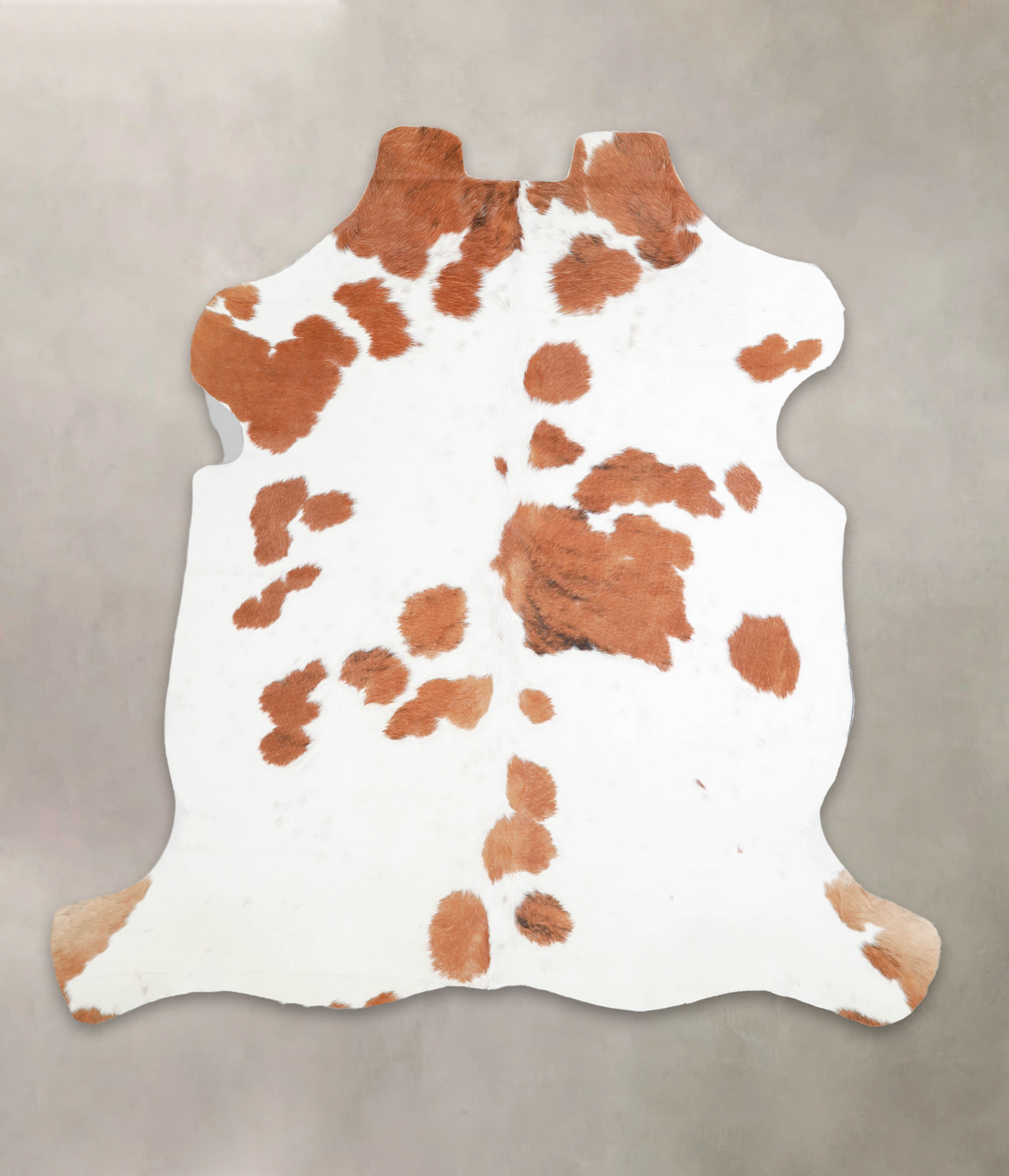 Brown and White Large European Cowhide Rug 6'3"H x 6'1"W #A27067 by Hu