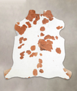 Brown and White Large European Cowhide Rug 6'3"H x 6'1"W #A27067 by Hudson Hides