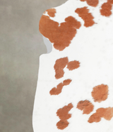 Brown and White Large European Cowhide Rug 6'3"H x 6'1"W #A27067 by Hudson Hides