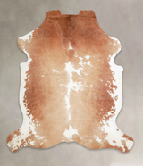 Brown and White X-Large European Cowhide Rug 7'2"H x 6'3"W #A27182 by Hudson Hides