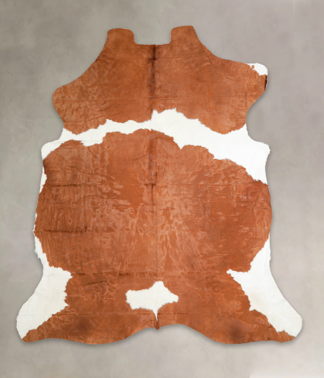 Brown and White XX-Large European Cowhide Rug 7'8"H x 6'10"W #A27189 b