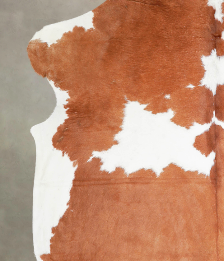 Brown and White X-Large European Cowhide Rug 7'4"H x 6'6"W #A27192 by Hudson Hides