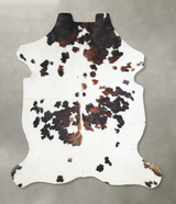 Tricolor X-Large European Cowhide Rug 7'1"H x 6'6"W #A27269 by Hudson Hides
