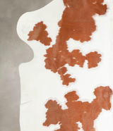 Brown and White X-Large European Cowhide Rug 7'2"H x 6'1"W #A27276 by Hudson Hides