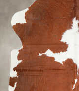 Brown and White X-Large European Cowhide Rug 7'0"H x 5'10"W #A27318 by Hudson Hides