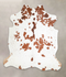 Brown and White X-Large European Cowhide Rug 7'4