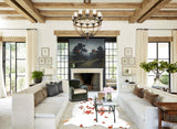 Brown and White X-Large European Cowhide Rug 7'4"H x 6'5"W #A27328 by Hudson Hides