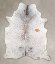 Salt and Pepper Brown X-Large Brazilian Cowhide Rug 7'1"H x 5'10"W #A28866 by Hudson Hides