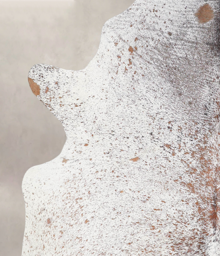 Salt and Pepper Brown X-Large Brazilian Cowhide Rug 7'1"H x 5'10"W #A28866 by Hudson Hides