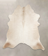 Champagne X-Large Brazilian Cowhide Rug 6'10"H x 6'2"W #A28905 by Hudson Hides
