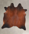 Brown with Red Large Brazilian Cowhide Rug 6'3