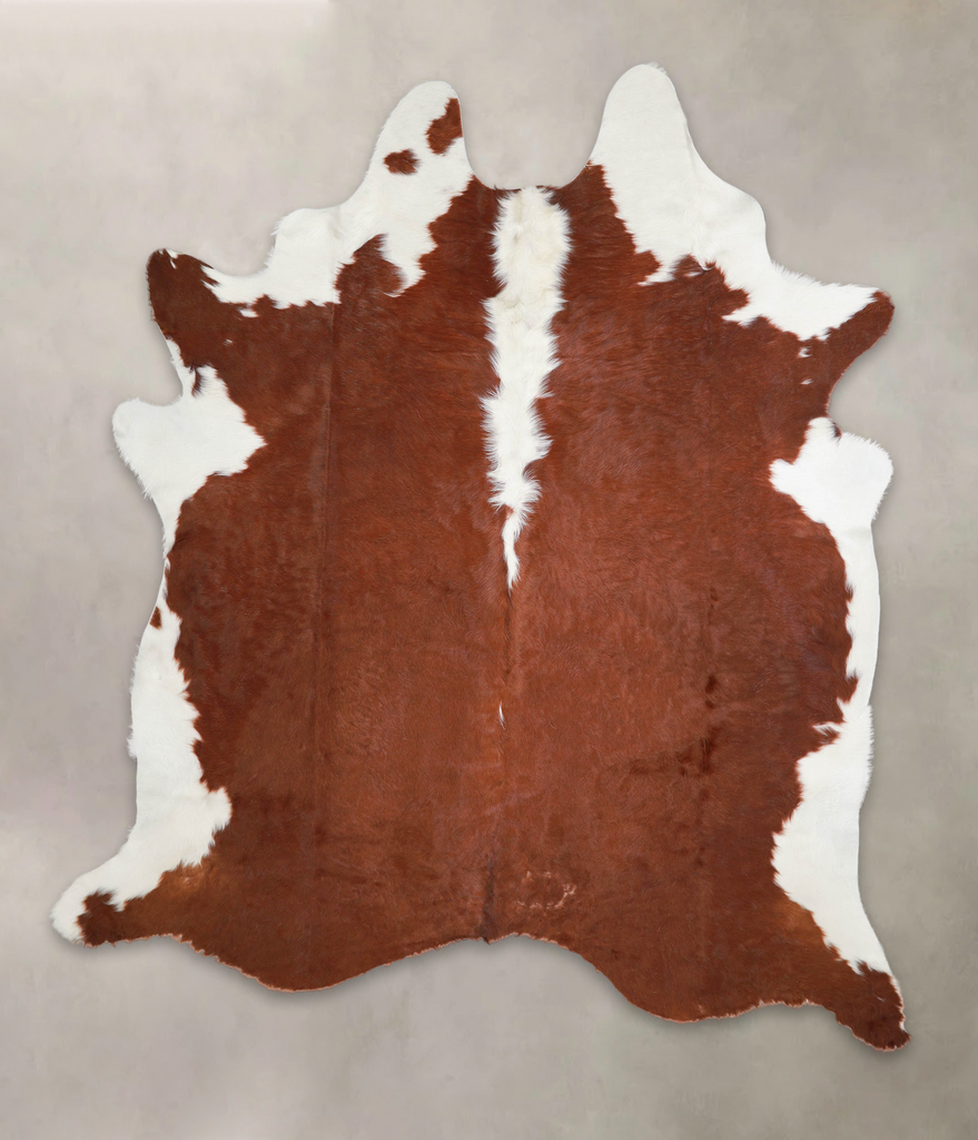 Hereford XX-Large Brazilian Cowhide Rug 8'2"H x 7'1"W #A28956 by Hudson Hides