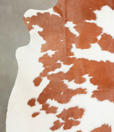 Brown and White Large Brazilian Cowhide Rug 6'4"H x 6'0"W #A29027 by Hudson Hides