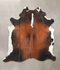 Chocolate and White X-Large Brazilian Cowhide Rug 7'1