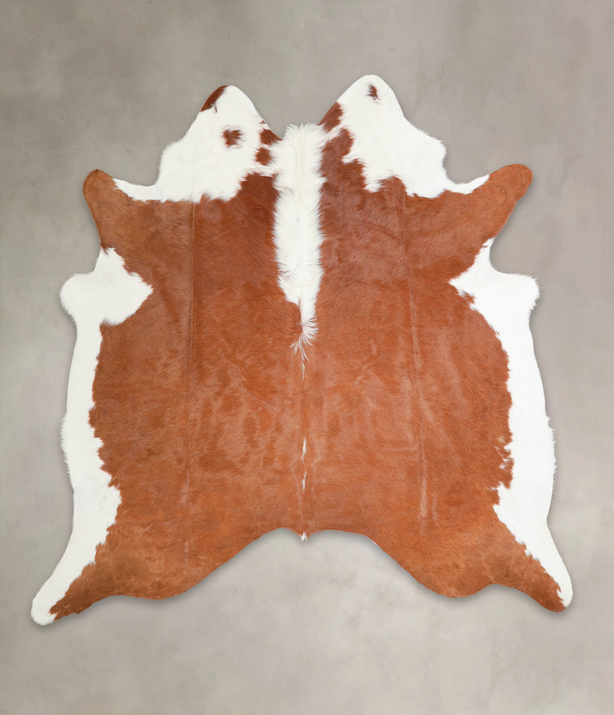 Hereford X-Large Brazilian Cowhide Rug 7'0"H x 6'10"W #A29044 by Hudson Hides