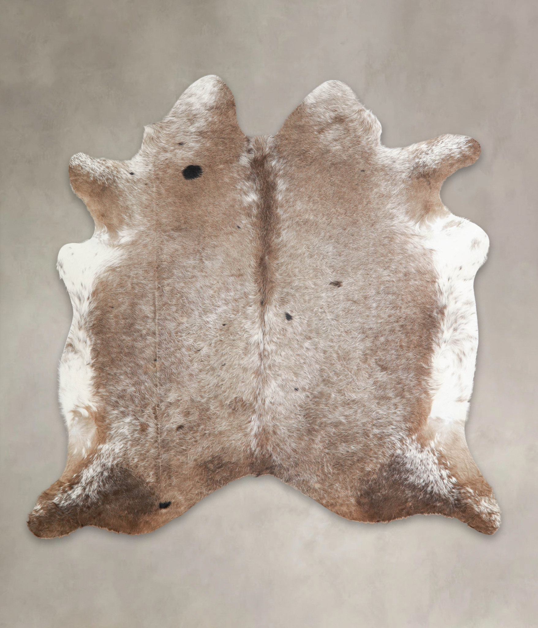 Salt and Pepper Brown X-Large Brazilian Cowhide Rug 6'3"H x 6'4"W #A29164 by Hudson Hides