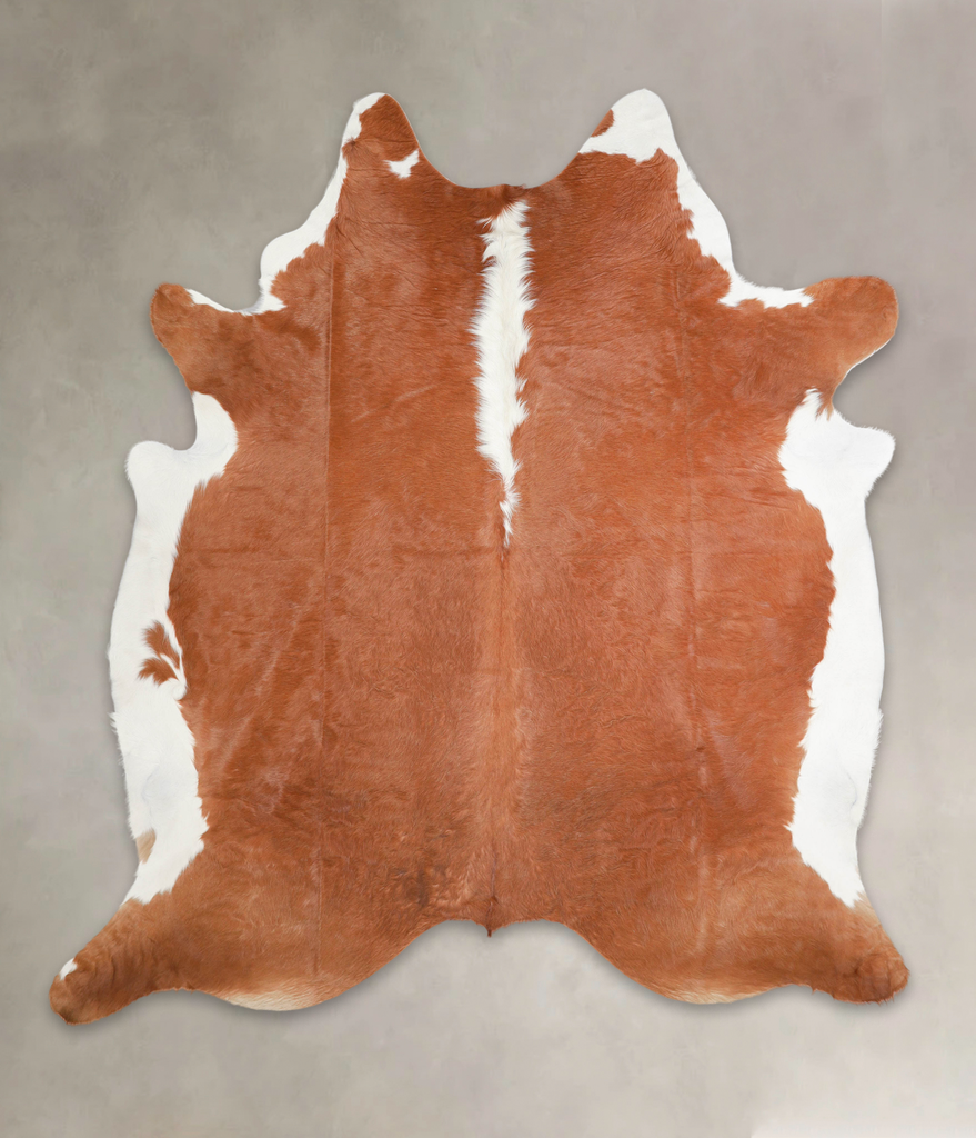 Hereford XX-Large Brazilian Cowhide Rug 8'0"H x 7'3"W #A29213 by Hudson Hides