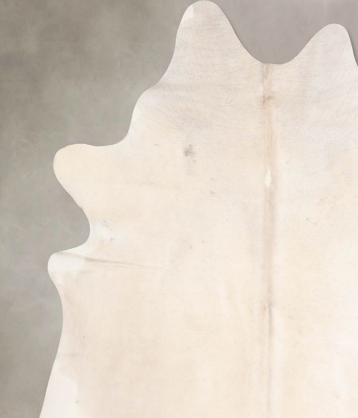 Ivory with Beige X-Large Brazilian Cowhide Rug 7'2"H x 6'10"W #A29363 by Hudson Hides