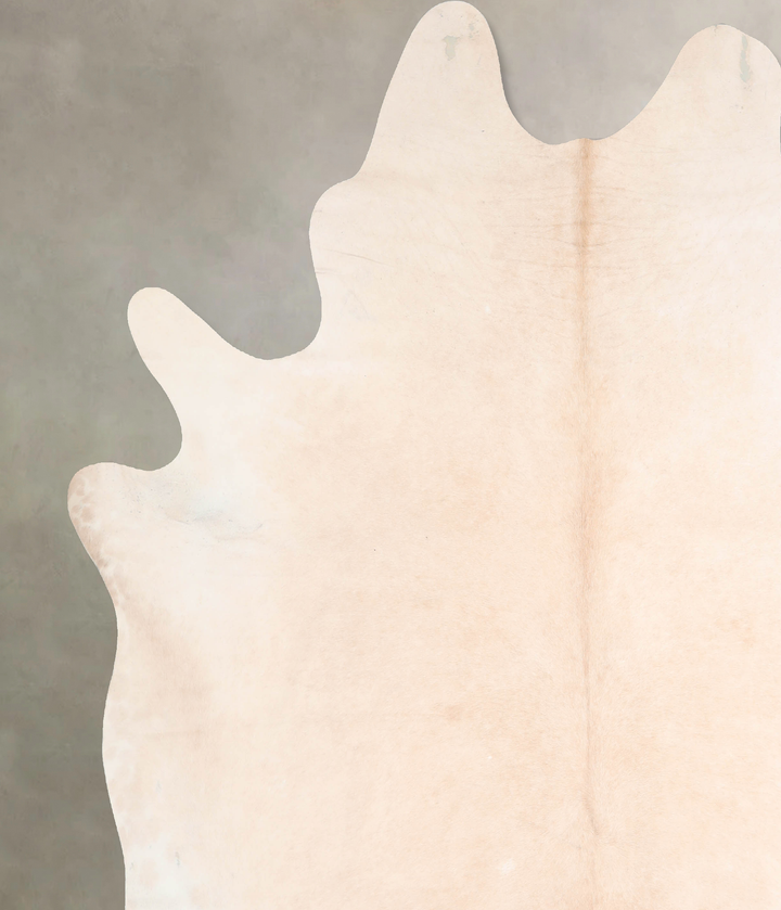 Ivory with Beige XX-Large Brazilian Cowhide Rug 8'4"H x 7'6"W #A29365 by Hudson Hides