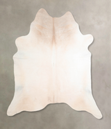 Ivory with Beige XX-Large Brazilian Cowhide Rug 7'10"H x 7'3"W #A29389 by Hudson Hides