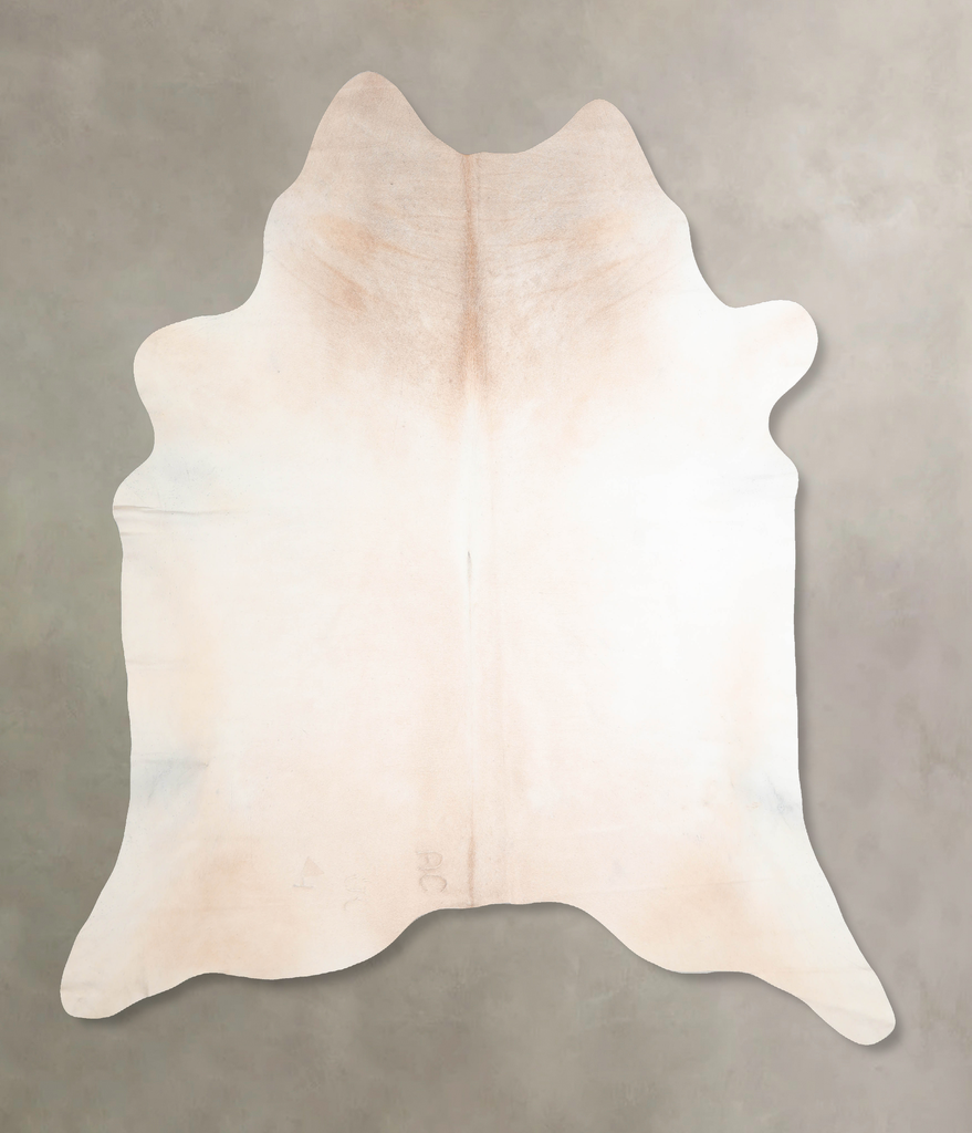 Ivory with Beige XX-Large Brazilian Cowhide Rug 7'10"H x 7'3"W #A29389 by Hudson Hides