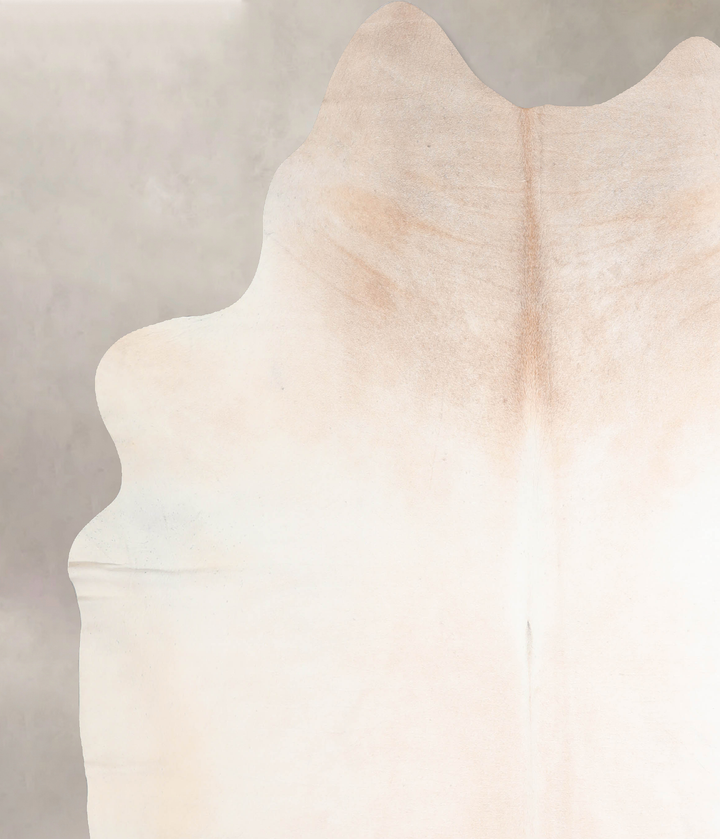 Ivory with Beige XX-Large Brazilian Cowhide Rug 7'10"H x 7'3"W #A29389 by Hudson Hides