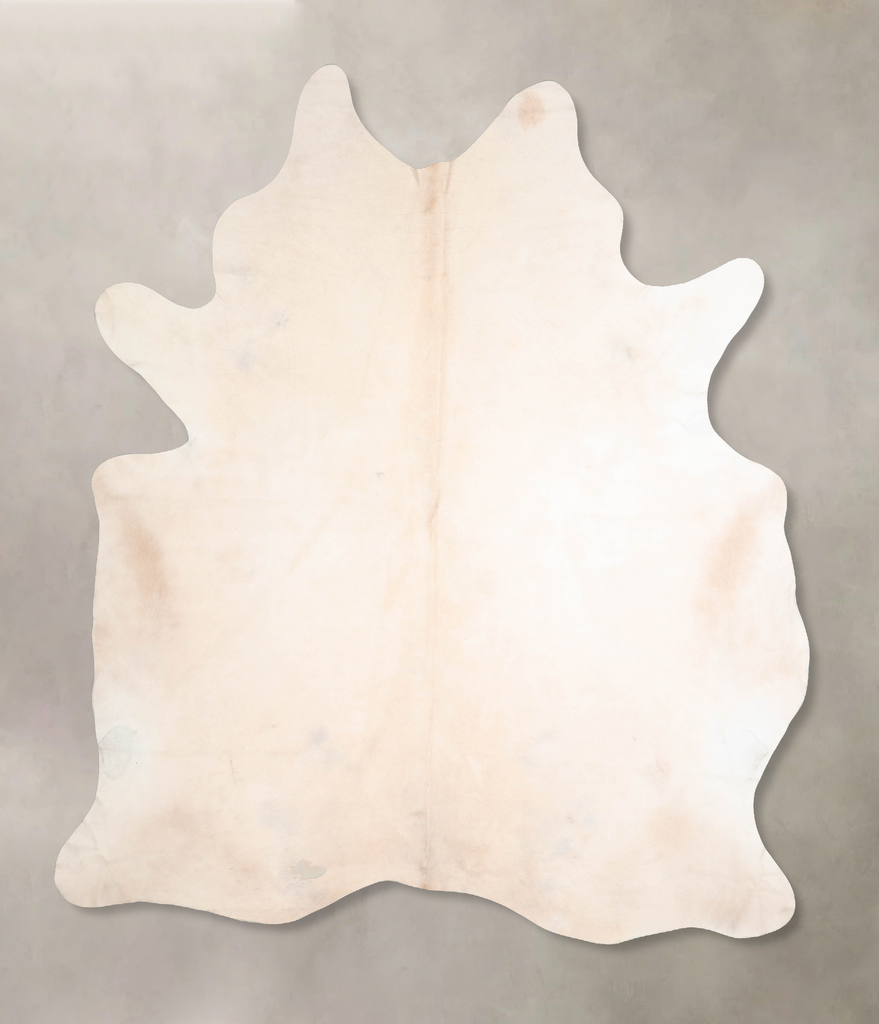 Ivory with Beige XX-Large Brazilian Cowhide Rug 8'5"H x 7'2"W #A29412 by Hudson Hides