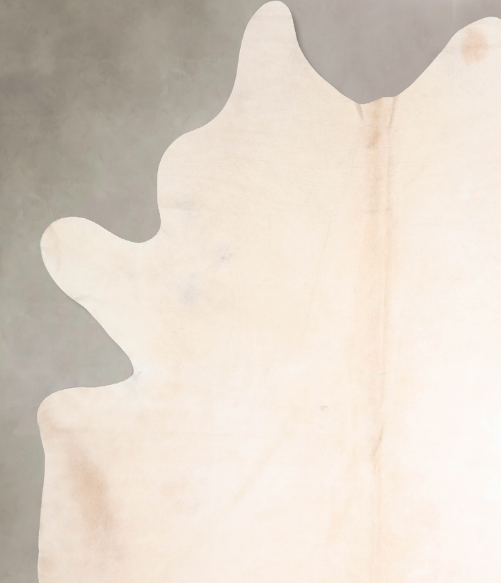 Ivory with Beige XX-Large Brazilian Cowhide Rug 8'5"H x 7'2"W #A29412 by Hudson Hides