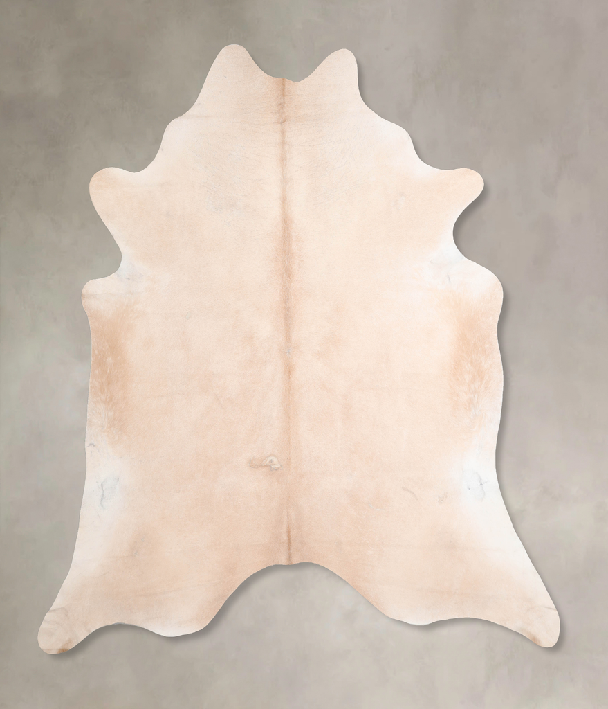 Beige XX-Large Brazilian Cowhide Rug 7'4"H x 7'2"W #A29431 by Hudson Hides