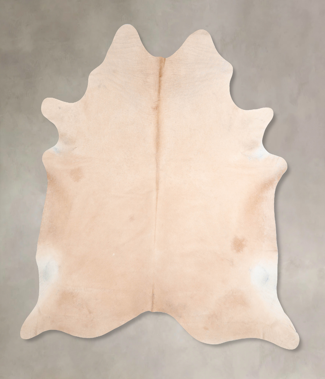 Beige XX-Large Brazilian Cowhide Rug 7'8"H x 6'11"W #A29444 by Hudson 