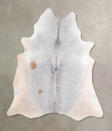 Grey with Beige XX-Large Brazilian Cowhide Rug 7'4"H x 6'11"W #A29446 by Hudson Hides