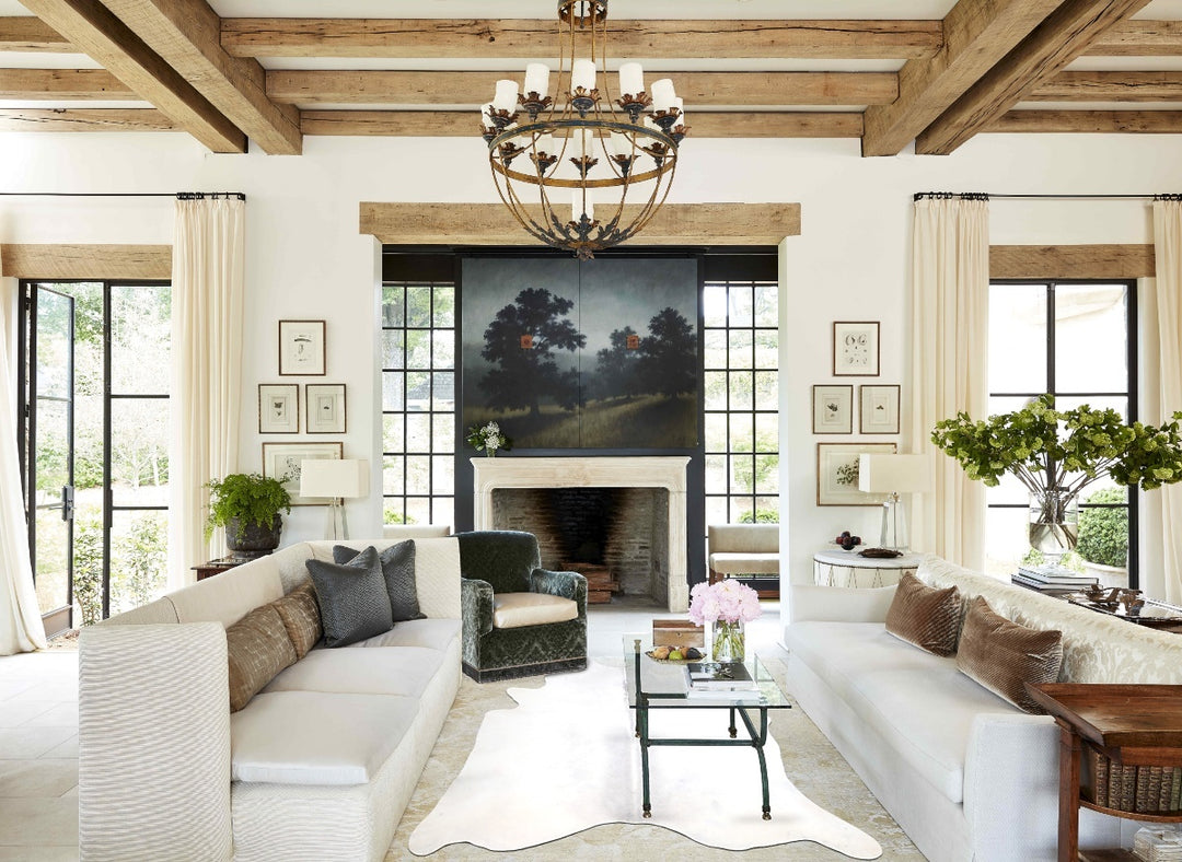 Light Grey XX-Large Brazilian Cowhide Rug 7'9"H x 7'0"W #A29491 by Hud