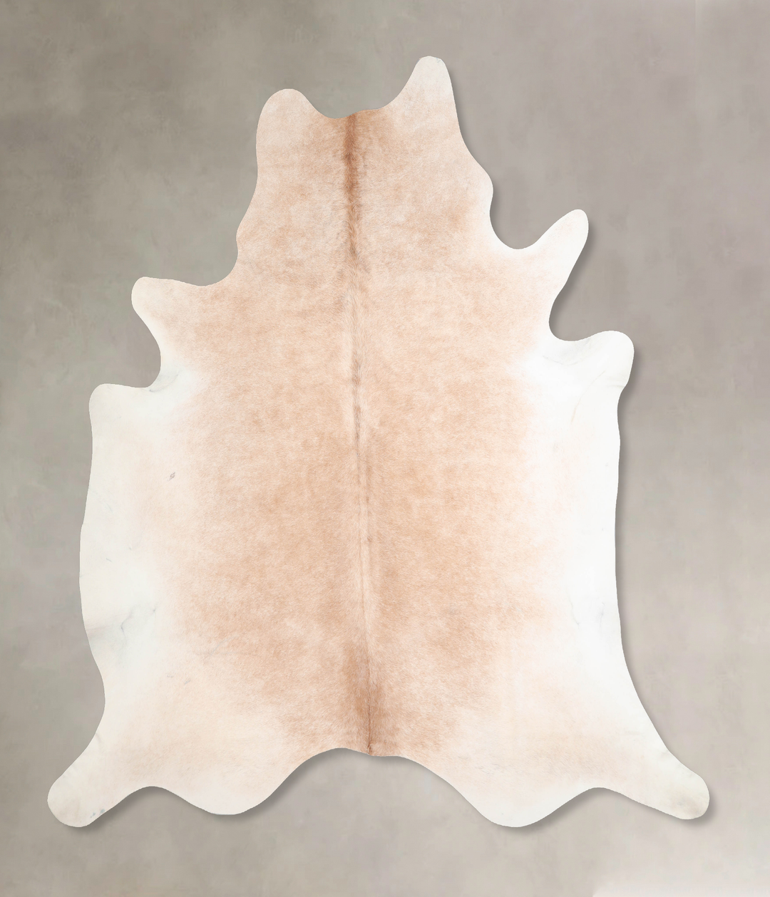 Beige XX-Large Brazilian Cowhide Rug 7'8"H x 7'7"W #A29520 by Hudson H