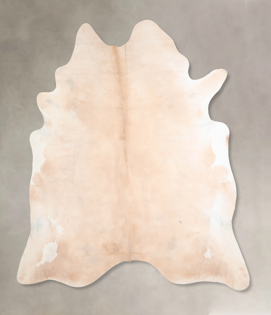 Beige XX-Large Brazilian Cowhide Rug 7'8"H x 7'1"W #A29521 by Hudson Hides