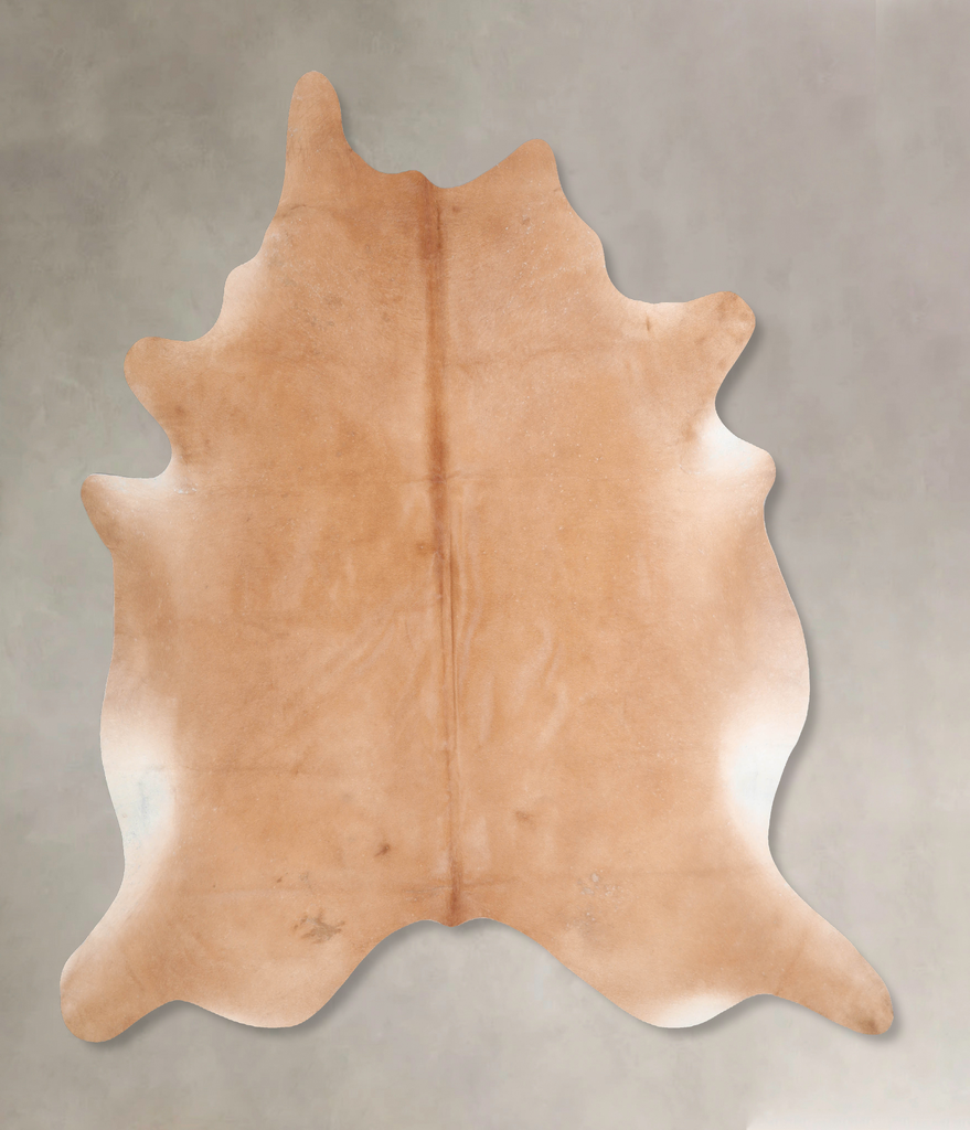 Beige XX-Large Brazilian Cowhide Rug 7'3"H x 7'0"W #A29523 by Hudson Hides
