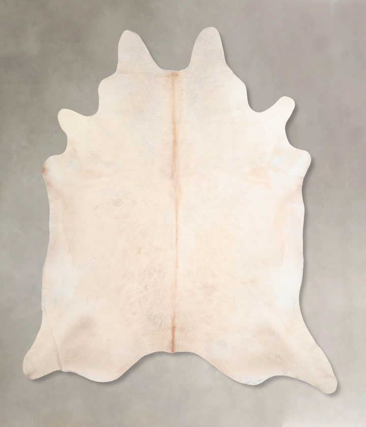 Ivory with Beige XX-Large Brazilian Cowhide Rug 7'7"H x 7'5"W #A29556 by Hudson Hides