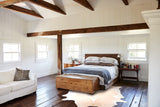 Beige and White XX-Large Brazilian Cowhide Rug 8'1"H x 7'1"W #A29563 by Hudson Hides