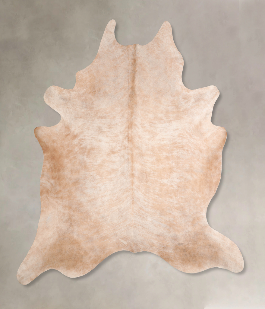 Beige XX-Large Brazilian Cowhide Rug 8'1"H x 7'6"W #A29595 by Hudson Hides