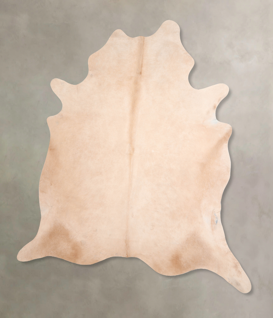 Beige XX-Large Brazilian Cowhide Rug 7'9"H x 6'11"W #A29654 by Hudson Hides
