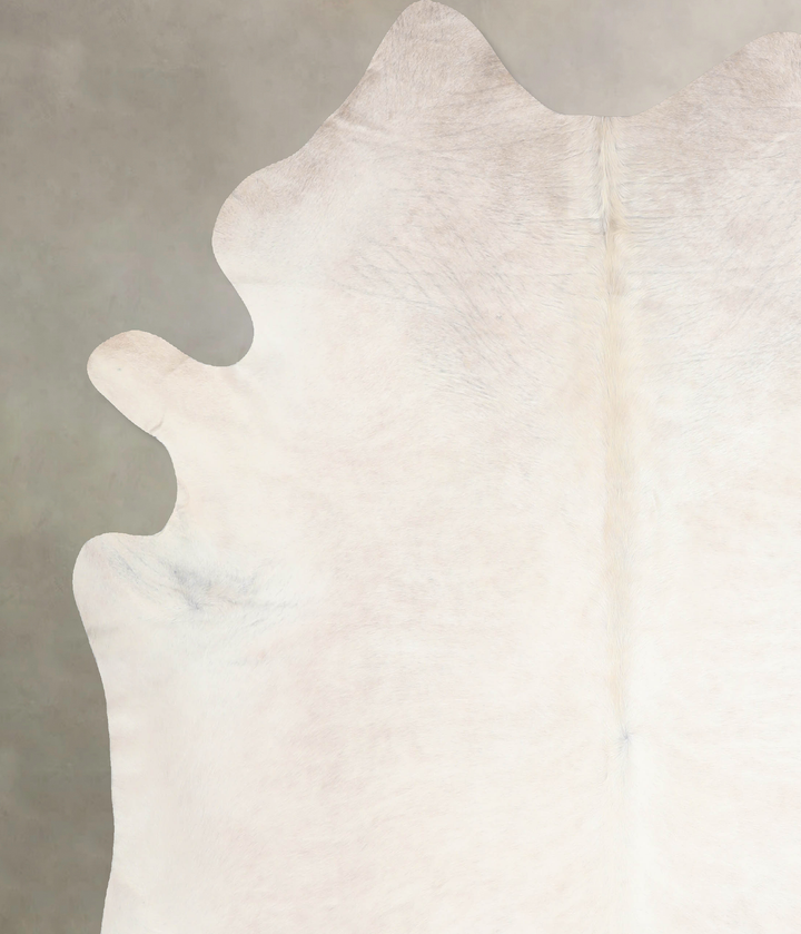 Ivory with Beige XX-Large Brazilian Cowhide Rug 7'8"H x 6'10"W #A29748 by Hudson Hides