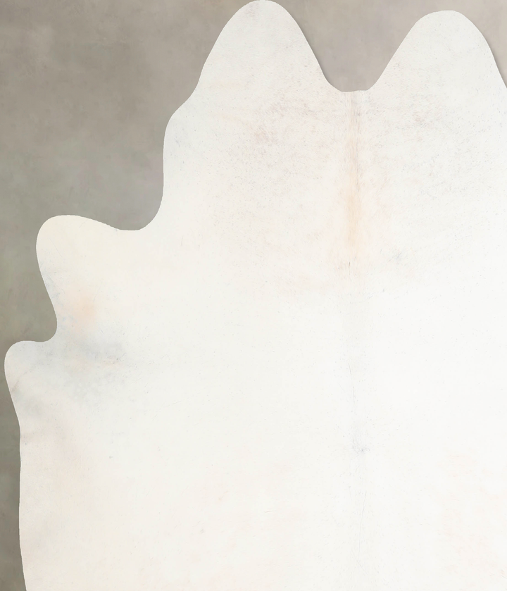 Ivory with Beige XX-Large Brazilian Cowhide Rug 7'4"H x 6'10"W #A29766 by Hudson Hides