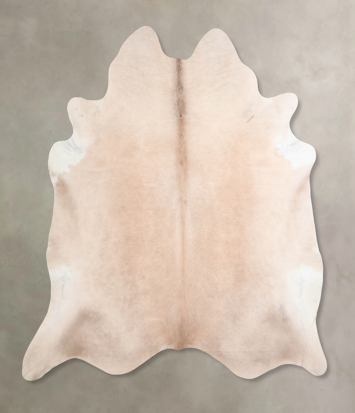 Beige XX-Large Brazilian Cowhide Rug 7'3"H x 6'11"W #A29774 by Hudson Hides
