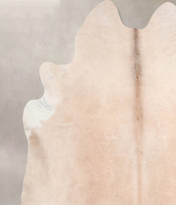 Beige XX-Large Brazilian Cowhide Rug 7'3"H x 6'11"W #A29774 by Hudson Hides