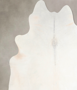 Ivory with Beige XX-Large Brazilian Cowhide Rug 8'1"H x 7'8"W #A29781 by Hudson Hides