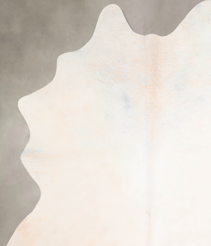 Ivory with Beige X-Large Brazilian Cowhide Rug 7'6"H x 5'8"W #A29796 by Hudson Hides