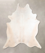 Ivory with Beige XX-Large Brazilian Cowhide Rug 8'1"H x 7'4"W #A29799 by Hudson Hides
