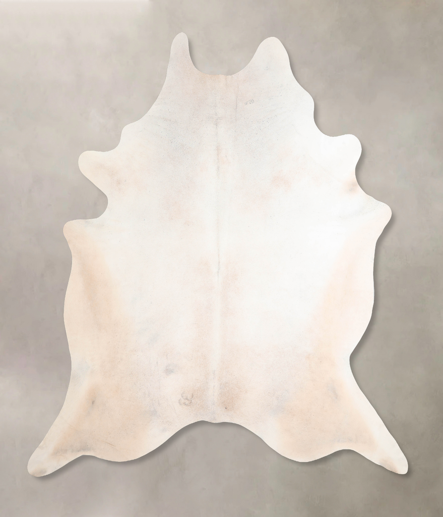 Ivory with Beige XX-Large Brazilian Cowhide Rug 8'1"H x 7'4"W #A29799 by Hudson Hides