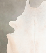 Ivory with Beige XX-Large Brazilian Cowhide Rug 8'1"H x 7'4"W #A29799 by Hudson Hides