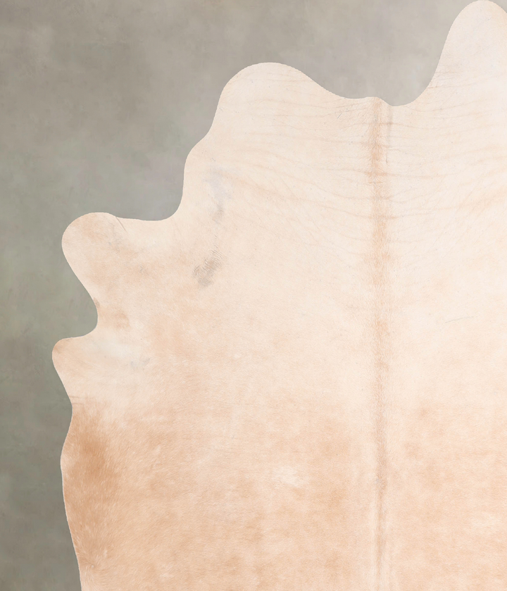 Beige X-Large Brazilian Cowhide Rug 7'5"H x 6'5"W #A29809 by Hudson Hides